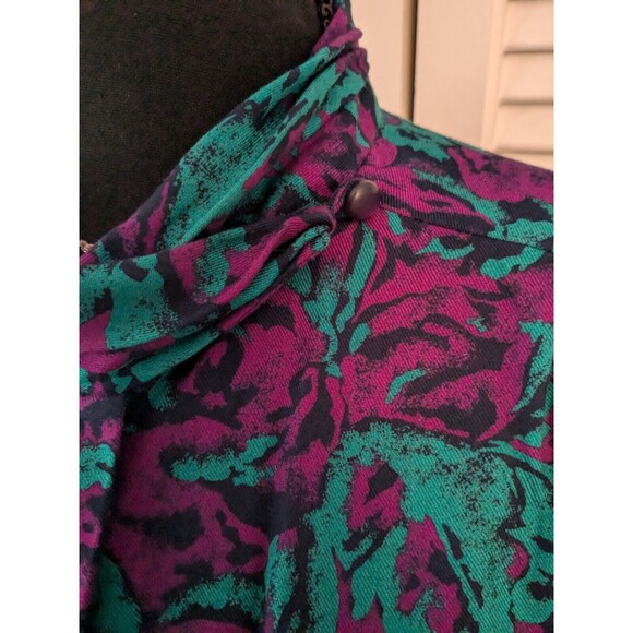 VTG Pendleton Country Sophisticates Blouse Women Sz 14P MultiFloral Cottagecore - Picture 4 of 16